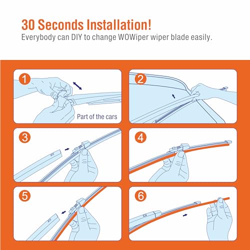 Image of 11 inch (A282H) Rear Wiper Blade Replacement for Volkswagen VW Golf 2019-2010 Golf City 2010-2008 Atlas 2021-2018 Back Windshield Wiper +More