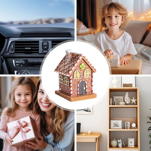 Maison en pain d'épices résine déco Noël sans miettes durable - 5