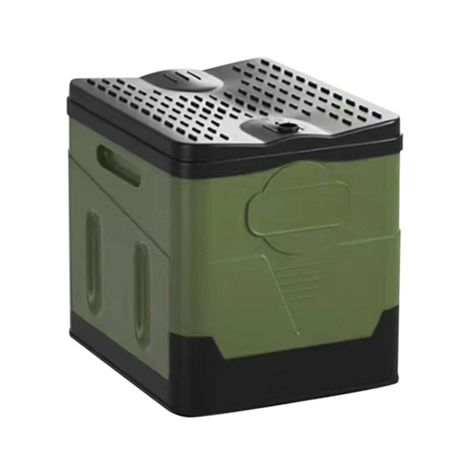 Folding Toilet Movable Toilet Portable Car Toilet Bucket Capacity Reusable Trash Can for Tour Emergency Self-Driving Travel(Green)