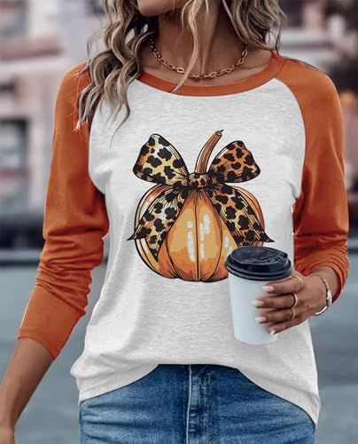 Thanksgiving Shirts for Women Vintage Thanksgiving Graphic Tees Funny Long Sleeve Halloween Shirt Casual Fall Tops Shirt2