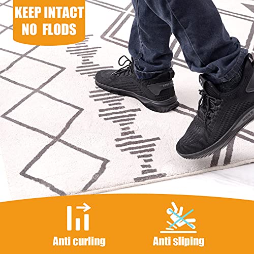 Sunshin (16 Pcs) Rug Gripper & Rug Tape, Washable Rug Grippers For Hardwood Floors And Tile Floors - Double Sided Reusable Carpet Tape To Prevent Carpets Corners Curling #TOP3