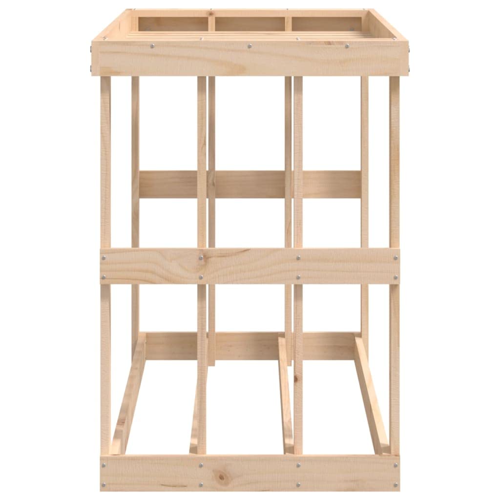 Regał na drewno opałowe 108 x 52 x 74 cm z litego drewna sosnowego, stojak na drewno opałowe, stojak na drewno opałowe, stojak na drewno opałowe, stojak na drewno opałowe, stojak na drewno