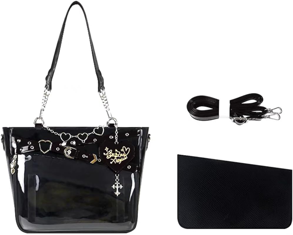 Cute Ita Bag for Pin Display, Japanese Kawaii Anime with Insert Shoulder Bags for Y2k Messenger with Straps