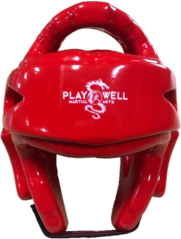 Martial Arts Dipped Foam Ultimate Sparring Head Guard Red - Double Layer