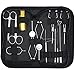 XFISHMAN Fly Tying Tool Kit 12 in 1 with Bobbin Finisher Scissors Hackle Hair Stacker Fly Fishing Tying Tools Set