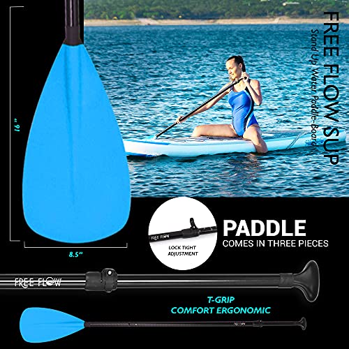 Serenelife Inflatable Stand Up Paddle Board (6 Inches Thick) With Premium Sup Accessories & Carry Bag | Wide Stance, Bottom Fin For Paddling, Surf Control, Non-Slip Deck | Youth & Adult Standing Boat #TOP6