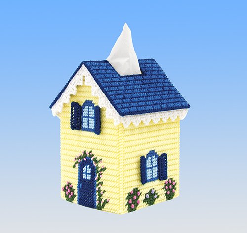 Herrschners Harvest House Tissue Box Kit