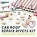 Swpeet 272Pcs Beige Car Roof Headliner Repair Rivets with Installation Tool Kit, Bed Skirt Pins Retainer Design for Car Roof Flannelette Fixed