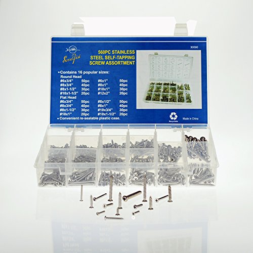 Juego de tornillos autorroscantes de acero inoxidable miniatura 4