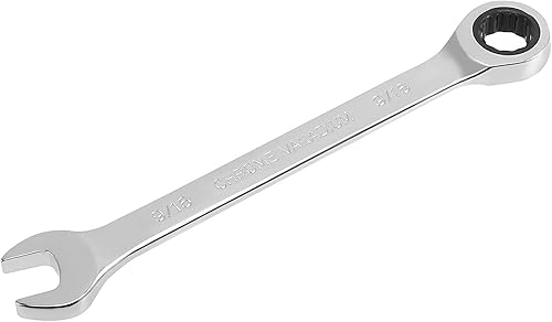 Miniatura 4 de FUNSUEI 5 llaves combinadas de trinquete de 916 pulgadas llave de trinquete de engranaje de doble propósito de 12 puntos llave de trinquete métrica