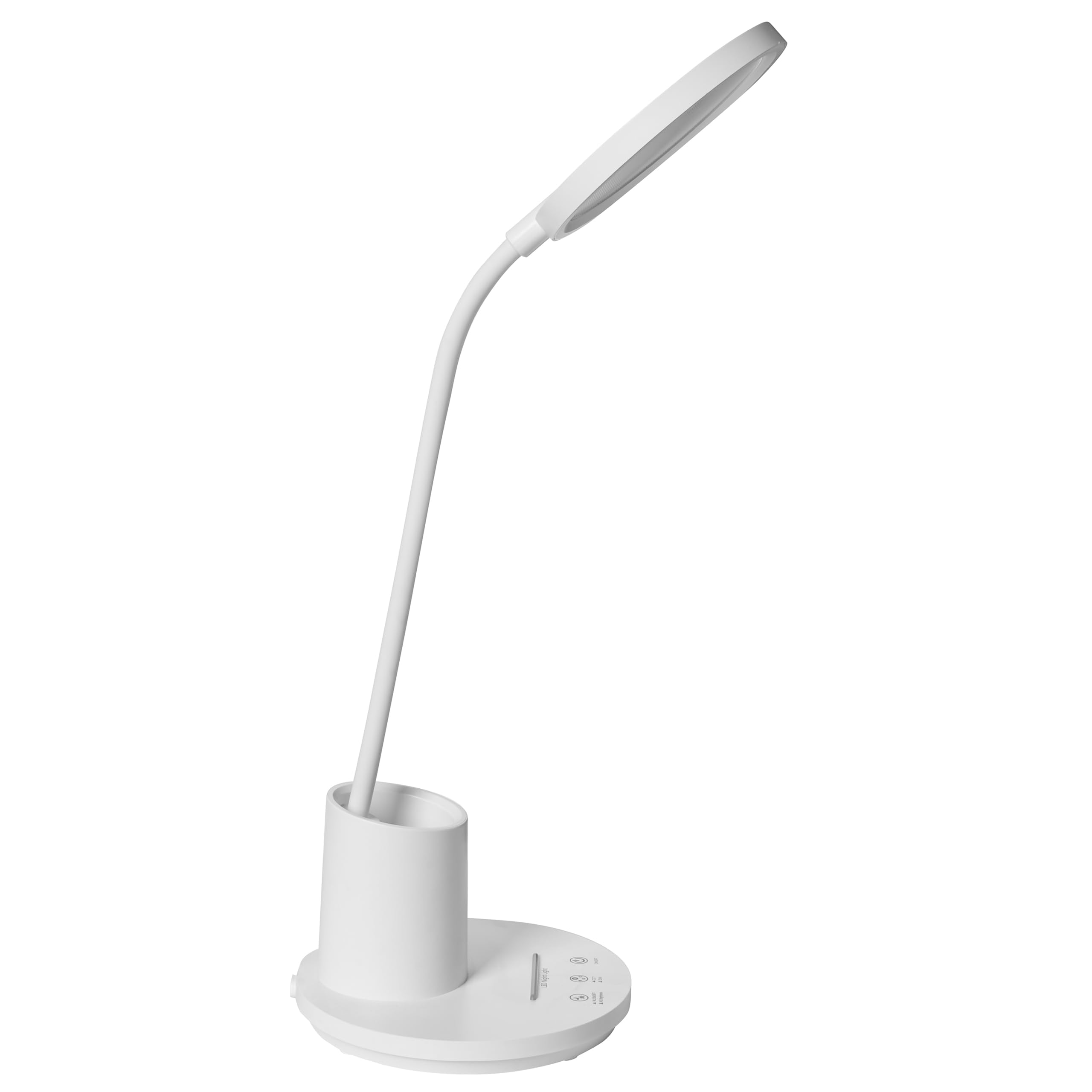 Beliani Schreibtischlampe LED weiß verstellbar dimmbar modern für Homeoffice Vela