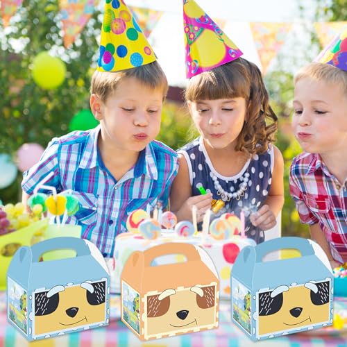 Blue Dog Party Favor Boxes (16pcs)