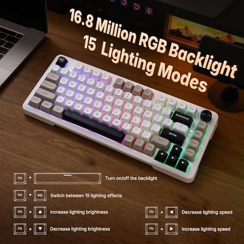 Teclado mecánico E-YOOSO Z-82 inalámbrico 75% miniatura 4