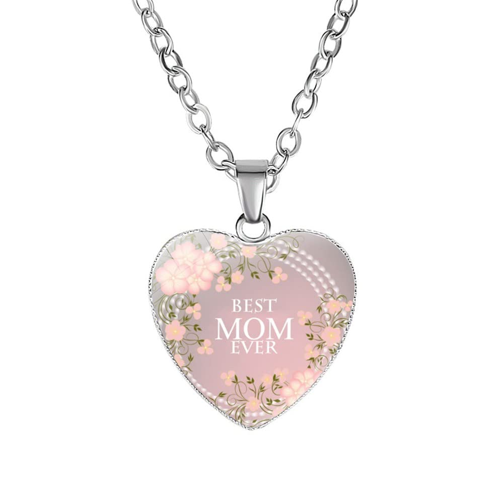 Xiyantiji Mother's Day Gifts Heart Necklace for Mom Mother Birthday Christmas Thank You Gift, Mothers Day Chain Necklaces for Women - Best Mon Ever
