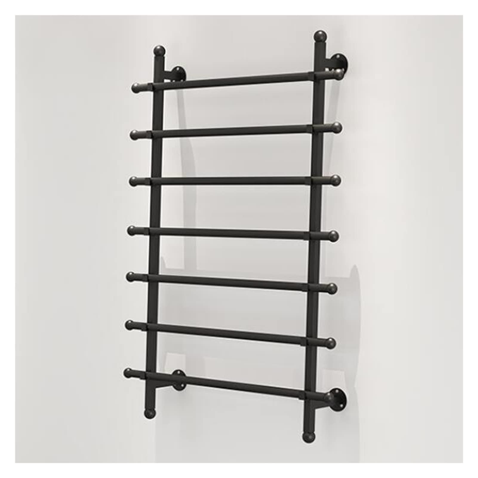 UWYTGF Wall-Mounted Storage Stand Rack for Flower Packaging Ribbon,White Black Metal Gift Wrapping Paper Display Holder for Scarf/Shawl/Tie,Black,120X120Cm/47.2X47.2In