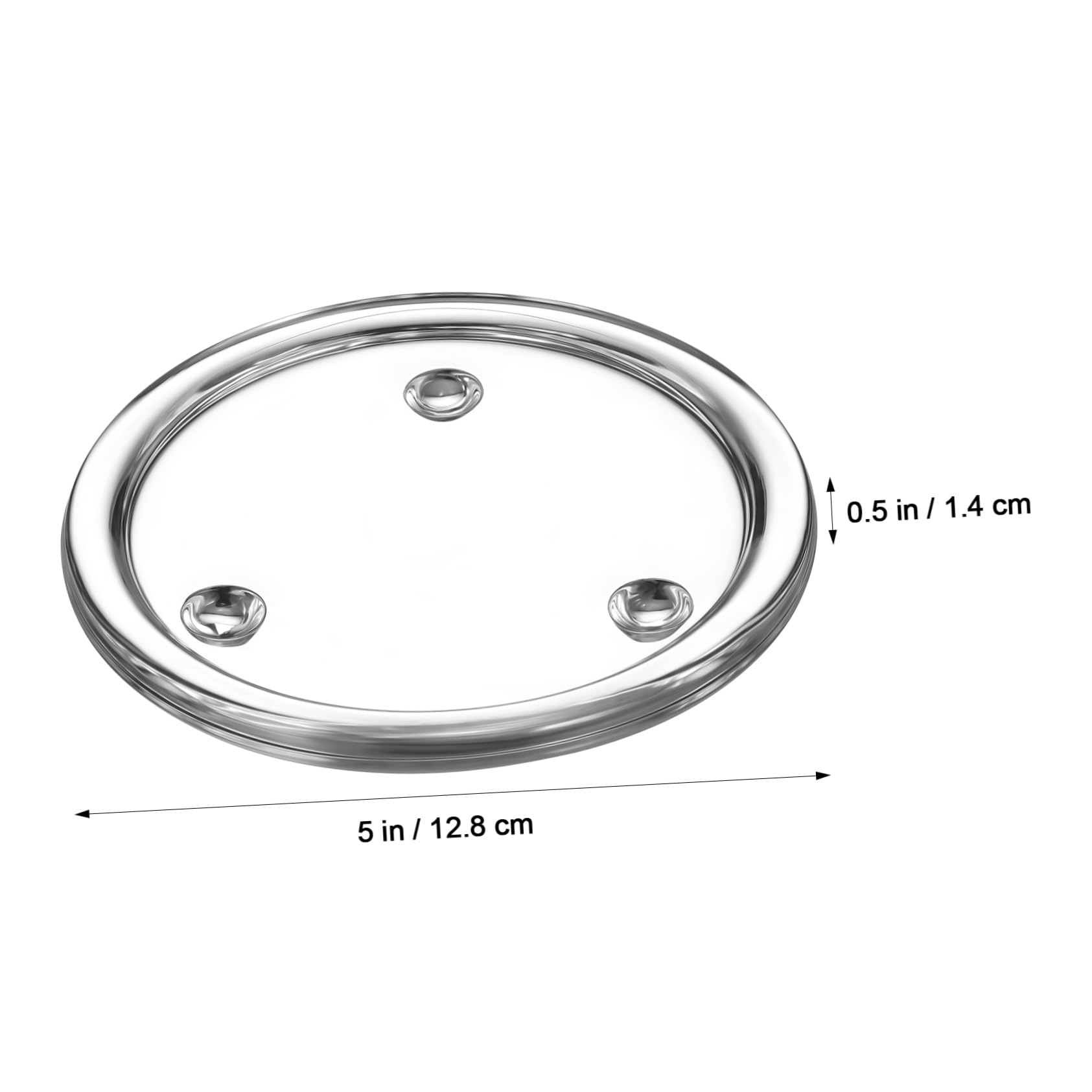GARVALON Set 3 Pezzi Poggia Candele Rotondo in Vetro Raffinato e Decorativo per Cena, Matrimonio e Festa Design Curato e Funzione di Abbellimento