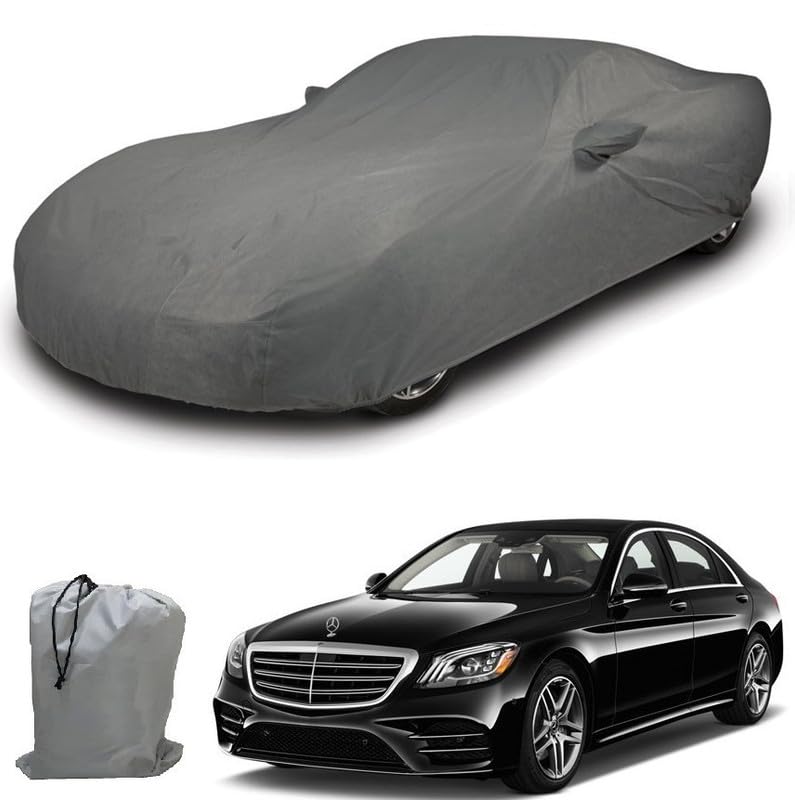 Image of ARCUATE Triple Layer Custom fit Car Body Cover for Mercedes Benz S 350 |Top Layer Dustrproof | Middle Layer Waterproof | Bottom Layer Scratch Protection | Outdoor Indoor Fabric