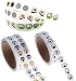 Fumark 3rolls Assorted 4000pcs Eye Stickers for Children School Classroom Crafts Projects, Cute Colorful Eyes Self Adhesive Stickers for Handmade Crafts, Toys and Home Decoration