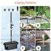 Antfraer 30W Solar Pond Filter with Water Pump,Solar Pond Pump with 6.6FT PVC Tubing/ 16.5FT Cord, Pond Filter for Outdoor Garden Waterfall DIY Water Features