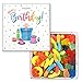 Happy Bites Happy Birthday Gummi Candy Gift Box with Gummi Bears, Sour Neon Gummi Worms, & Peach Gummi Rings