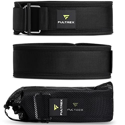 Fultrex Self-Adjusting Weight Lifting Belt - 4 Inch Gym Belt for Men, Weight Belt for Women, Lever Belt Weightlifting, Crossfit Weightlifting Belt, Weight Lifting Belts, Weight Belts for Lifting Men