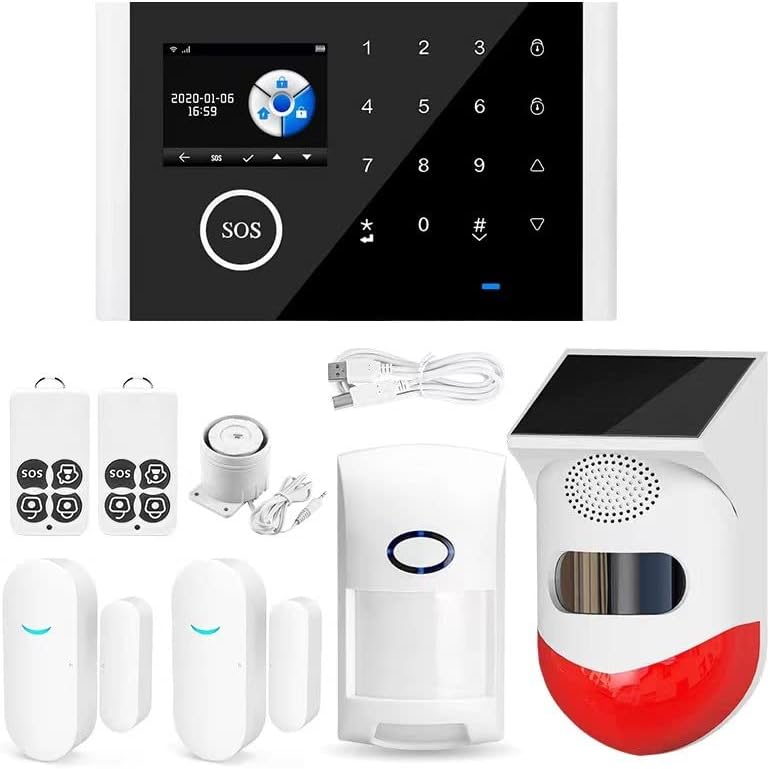 Wireless GSM WIFI Home Security Alarm System with Outdoor Solar Siren