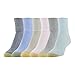 Gold Toe Women's 6-Pack Turn Cuff Sock Blue Mix Shoe Size 6-9/Sock Size 9-11