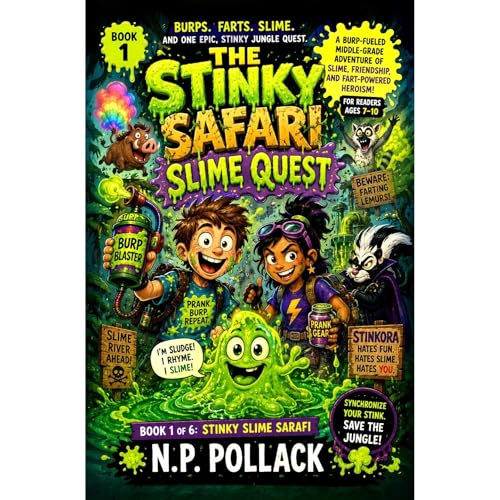 THE STINKY SAFARI SLIME QUEST: Book 1 Audiolibro Por N.P. POLLACK arte de portada