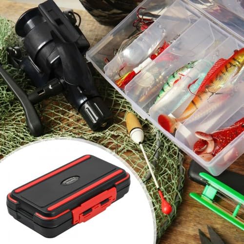 Fishing Kunststoff Tackle Box, Angel Zubehör Aufbewahrungsbox, 30 Faecher Wasserdichte Angelbox Hardbait Box, Storage Boxes Fishing, Angelköder Box, Köderbox angeln, Angel zubehör (Schwarz)