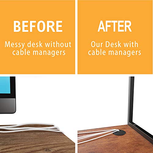 DESIGNA Computer Desk with Shelves, 43 inch Gaming Desk with Top Shelf, Home Office Desk with Bookshelf Space Saving Design, Archaize Brown
