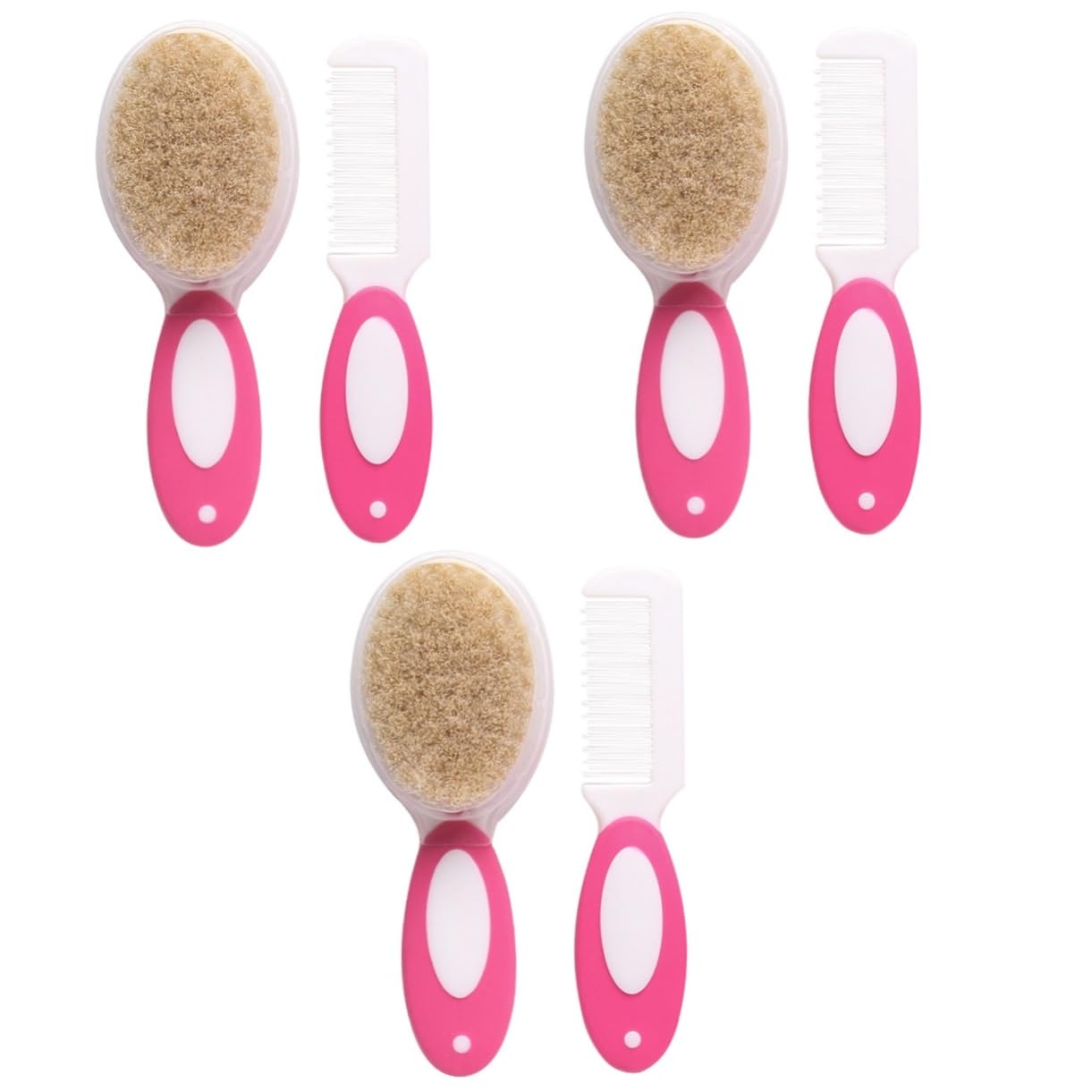 ifundom 6 Pcs 1 Baby Scalp Brush Cradle Cap Remover Newborn Hair Care Brush Gentle Head Massager Soft Infant Hair Comb Set