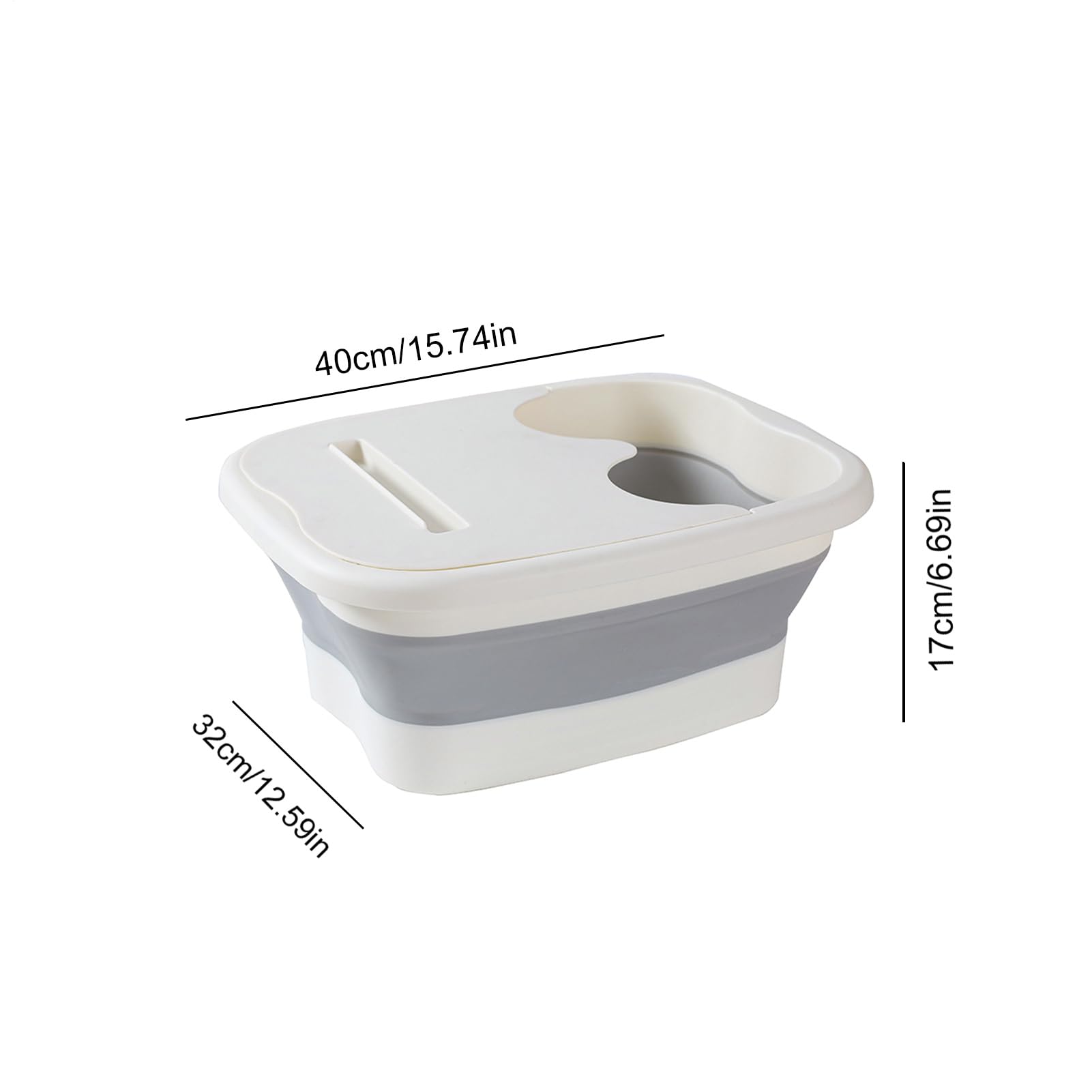 Bassin de bain de 40 x 32 x 17 cm, baignoire de bain pour les pieds, baignoire de bain de pieds pliable, seau de massage des pieds, seau de massage des pieds, bassin spa pour tremper le
