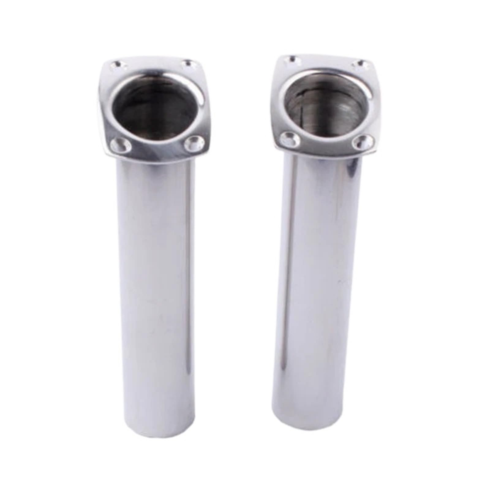 SUBLXPoten Stainless Steel Fishing Rod Holder 2Pcs 316 Stainless Steel Flush Mount Fishing Rod Holder 15 Degree Pod for Marine Boat
