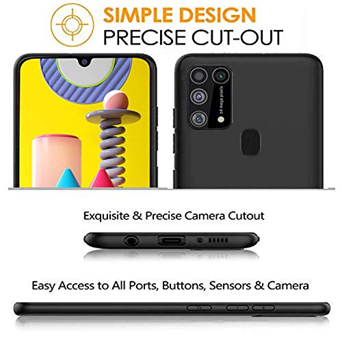 Image of Mobile Back Cover Case for Samsung Galaxy A21S (SM-A217F /DS) (Silicone Case|CameraProtection|Black SC1510)