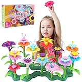 🌹【Präsentieren Sie perfekt die Struktur der Blume】98 Stück Spielset, 11 milde Farben, 29 Gartenmuster, 8 Basen, 38 Stamm- und Blattstücke, 18 Blumensamen und 34 bunte Blumenstücke, die sich frei kombinieren und zu verschiedenen Gärten zusammenstellen lassen.