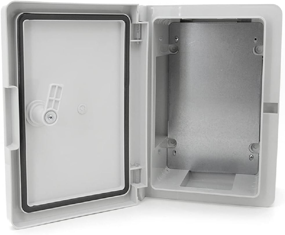 ELS Elektrotechnika Industrial Cabinet IP65 Galvanised Mounting Plate Locking Door with All-Round Seal Wall Housing Empty Housing ABS Plastic Empty Cabinet 220 x 310 x 140