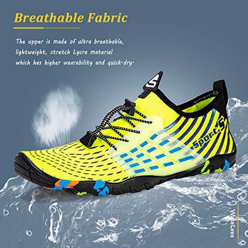 Image of WateLves Water Shoes Mens Womens Beach Swim Shoes Quick-Dry Aqua Socks Pool Shoes for Surf Yoga Water Aerobics