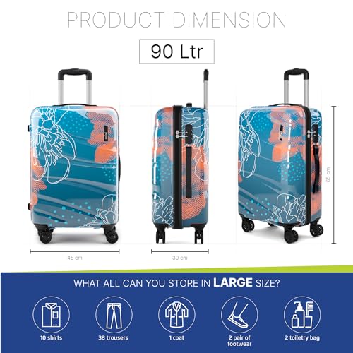 Safari Plastic Serene Hardside Suitcase Medium 65cm - Image 8