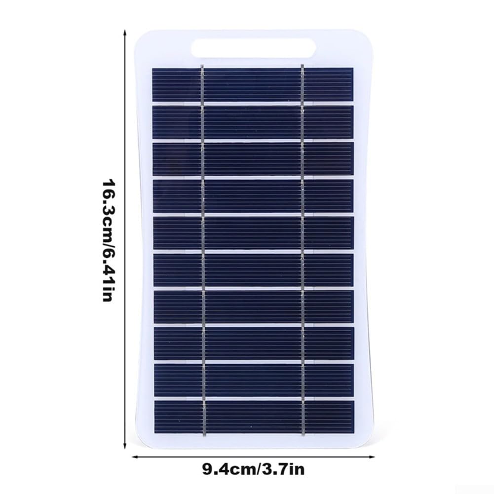 Pannello solare portatile impermeabile da 2 W 5 V per telefono cellulare, campeggio, escursionismo, ricarica, alta efficienza di conversione, pannello solare per campeggio ed escursionismo