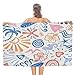 Serviette de Bain XXL,Pagaie Fun Multicolore Drap de Bain 130x80 Microfibre Serviette de Bain,Super Léger Doux et Délicat Séchage Rapide,pour Sports Voyage Gym Bain Natation