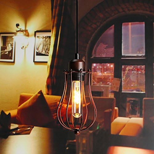MASUNN Masunn E27 Vintage plafond Edison licht hanglamp kooi lampenkap lamp photo 2