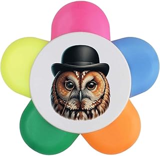 Azeeda 'Tawny Owl Wearing Bowler Hat' Flower ...
