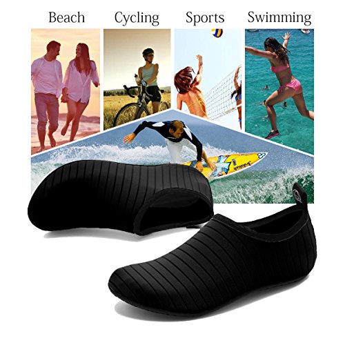 Anluke S-S1166F-BLACK/SOLID-42/43 Water Shoes Barefoot Aqua Yoga Socks Quick-Dry Beach Swim Surf Shoes thumb #6