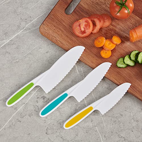 Hongyutai Kids Safe Plastic Nylon Knife,3-Piece Kid Friendly Knives #TOP1