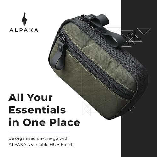 ALPAKA HUB Pouch X-Pac® X42- Soft-Shell Small EDC Pouch Storage with Weatherproof Fabric, UV Resistant Fabric Tech Pouch for Electronic Accessories, Small Tool - Thumbnail 2