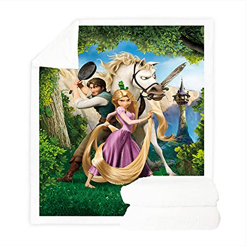 SMNVCKJ Princess Belle Couverture Polaire pour Adultes et Enfants, 100 % Microfibre, Douce et Chaude, pour canapé-lit et canapé (34,130 x 150 cm) Cover