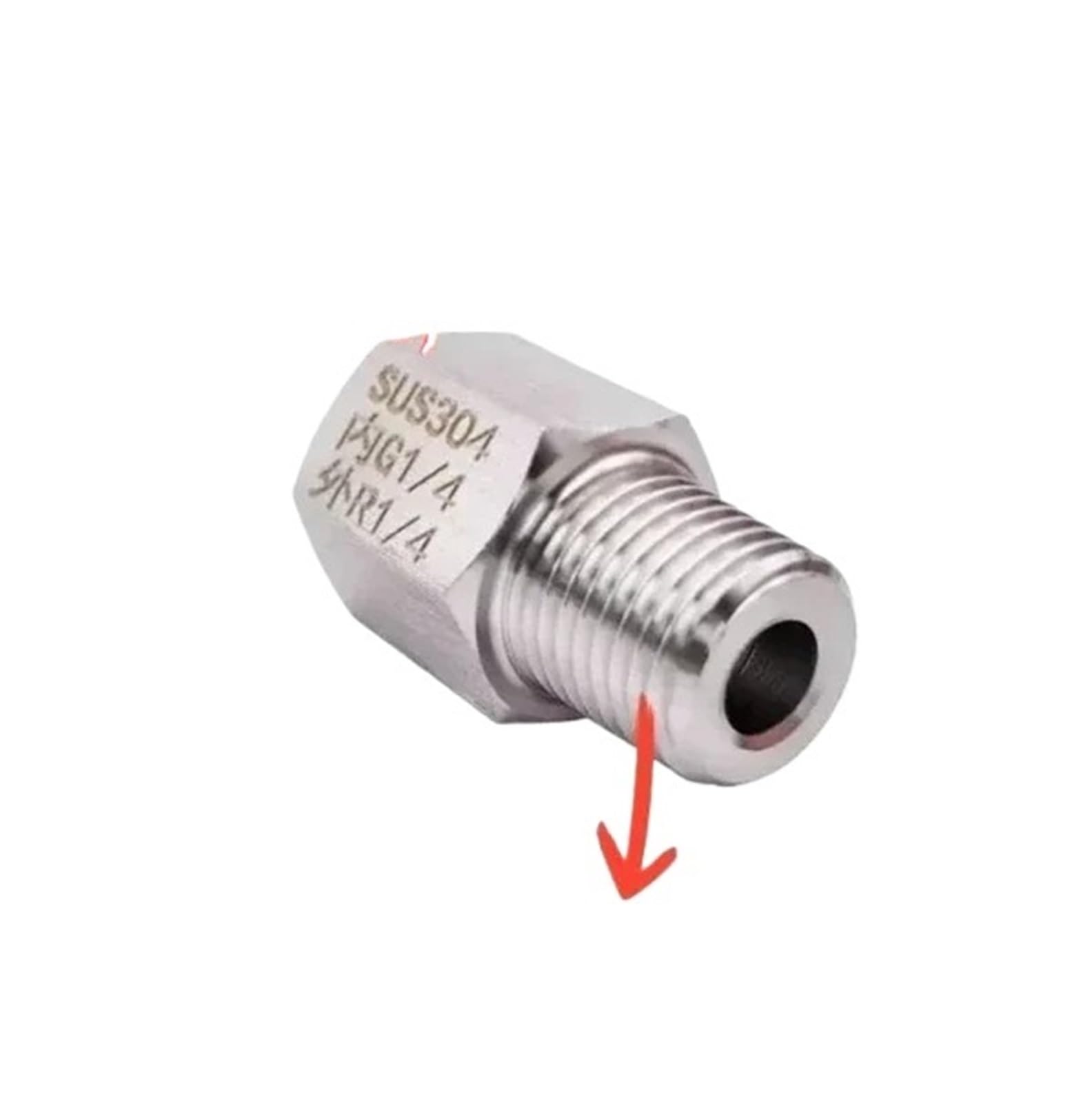 M10 Thread Fitters M10x1.0 Male To 6mm (1/4) Barb Fitting Adapter – Nickel Plated Brass, For Hose & Tube M10 Barb Fitting
