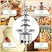 Flyseago Commercial Chocolate Fountain 5 Layers 18Lbs Large Chocolate Fondue Tower Stainless Steel Hot Chocolate Waterfall for Nacho Cheese Knob Control