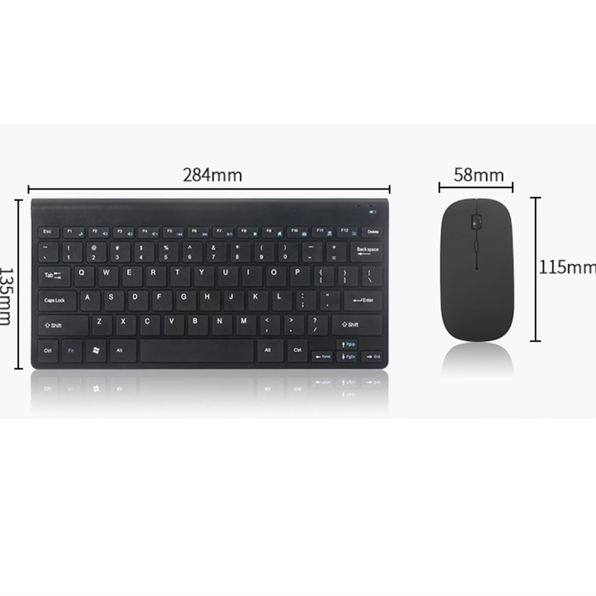 Klawiatura i Mysz do Gier, Zestaw Klawiatury I Myszy Zestaw Klawiatury I Myszy 2.4G Z Odbiornikiem USB Do Komputerów Stacjonarnych Wodoszczelna Klawiatura i Mysz(Black)