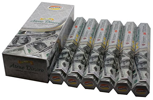 Govinda Incense - 120 Premium Incense Sticks, Masala Coated (Attract Money)